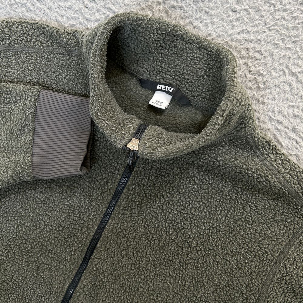 REI Co-Op Fleece Sweater Mens Small Gray Full Zip Outdoor‎ Warm Camping Hike